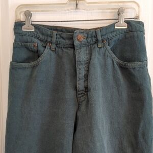 Vintage Hunter Green Hemp Jeans